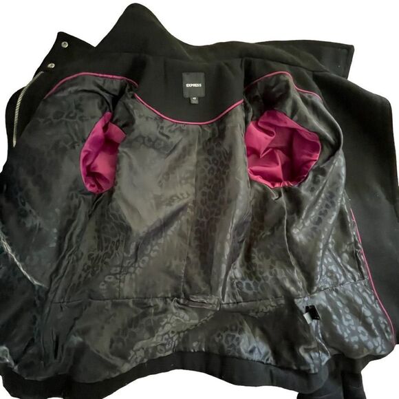 Express ~ Moto inspired Black Jacket ~ fully lined ~ size XS - Picture 5 of 11